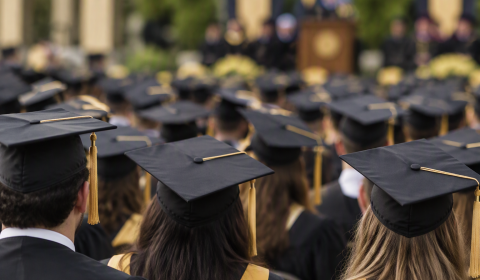 A group of students at graduation