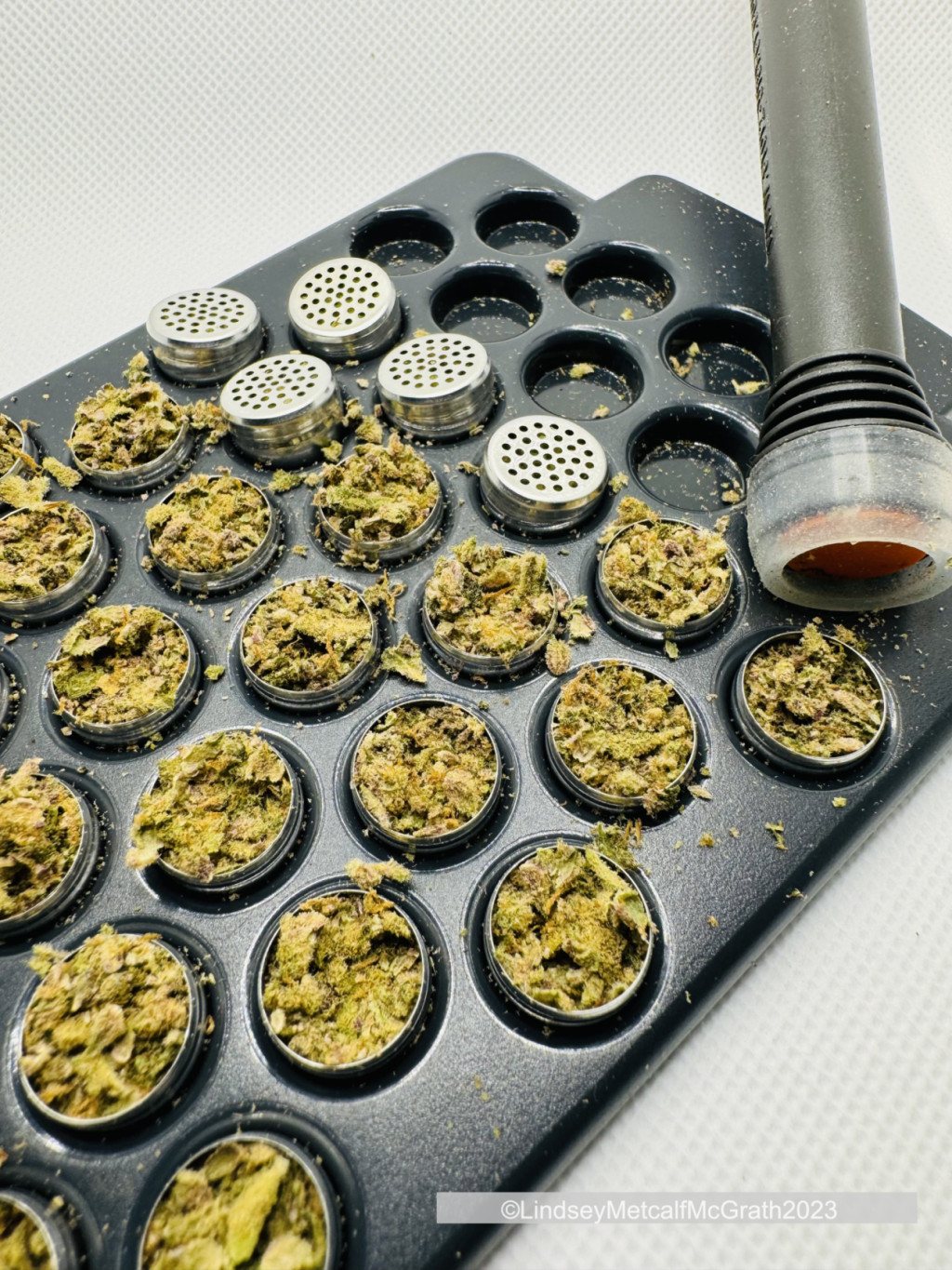 Photograph of medical cannabis microdosing capsules.
